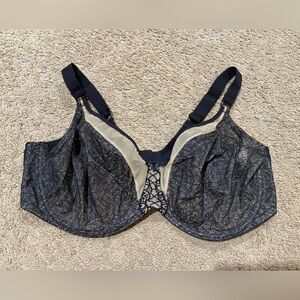 Elomi Sadie Underwire Balcony Bra 4430 Black US Size 42I